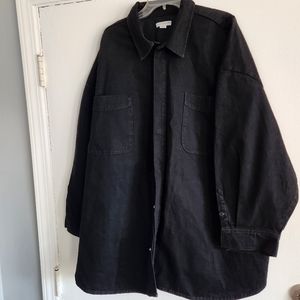 NWT GOOD AMERICAN Black Denim Jacket Rare GA Size 7 / 8  Shacket